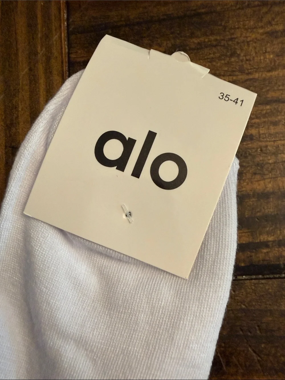 Alo Yoga Inspired White Ankle Socks with Hot Pink Logo and Double Stripes